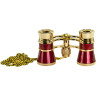 Бинокль театральный VEBER OPERA БГЦ 3x25 с цепочкой, красный/золотой 10997